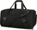 Urbanstand Gym Bag with Shoe Compartment - 50L Black Durable Large Duffle Bag for Travel, Weekender Carry On Duffel Bag for Men, Sports, Fitness & Workout