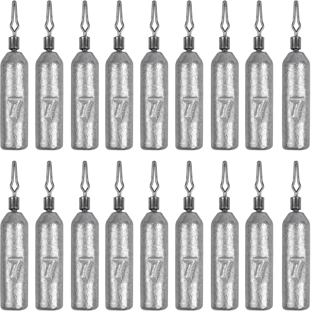 30 Pack Drop Shot Weights Skinny Pencil Sinkers for Bass Fish Drop Shot Rig