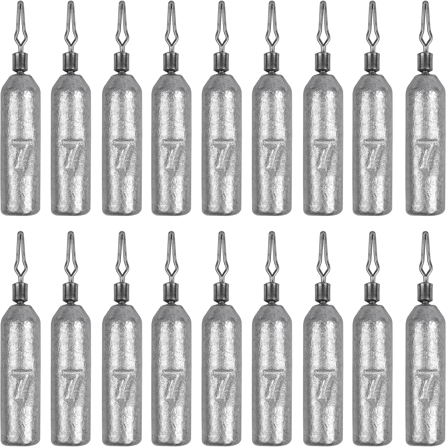 30 Pack Drop Shot Weights Skinny Pencil Sinkers for Bass Fish Drop Shot Rig