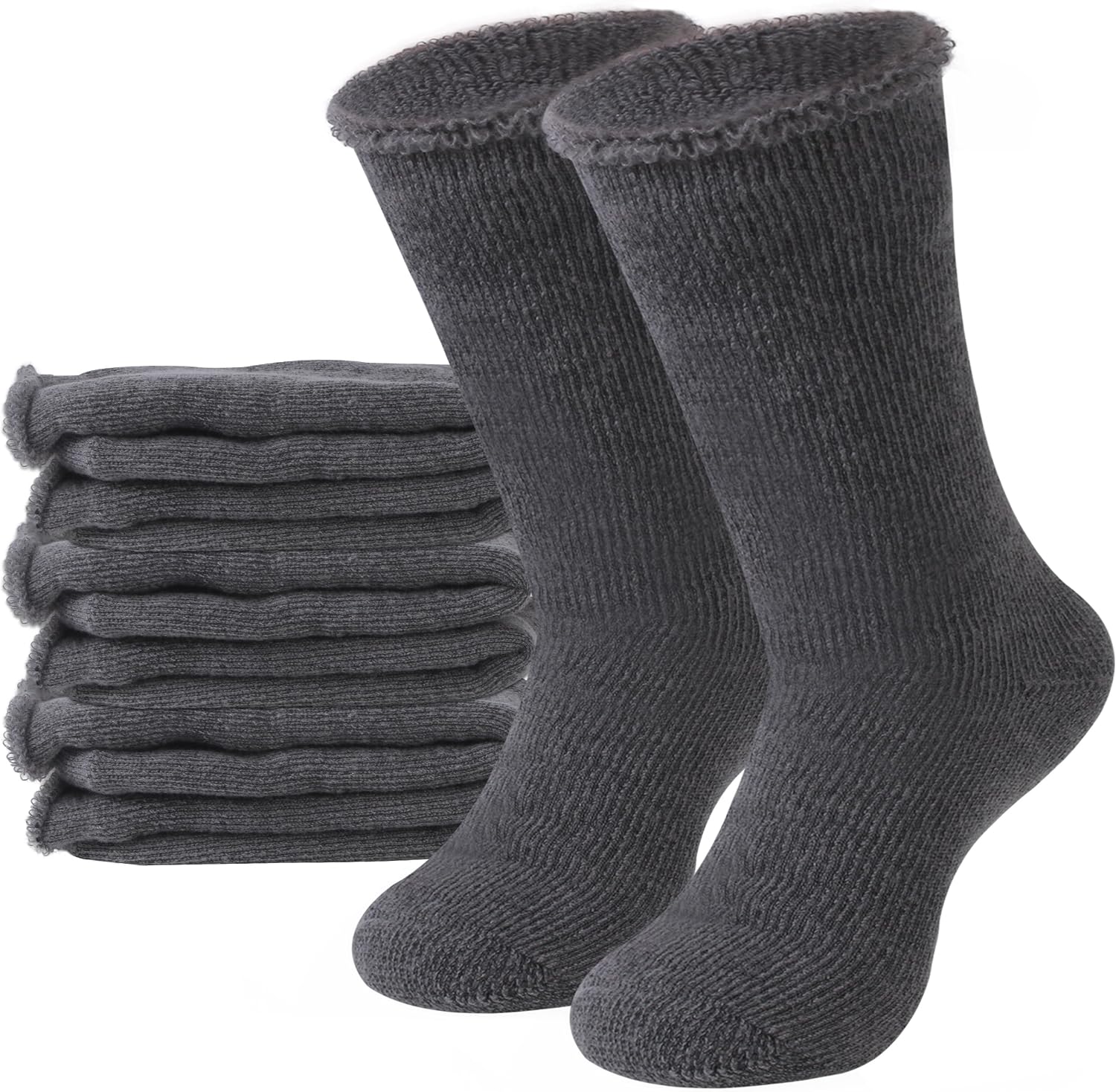 Sunew 4 Pairs Thermal Socks Skiing Snowboarding Hiking Mens Womens 7X Warmer Winter Crew Boot Socks