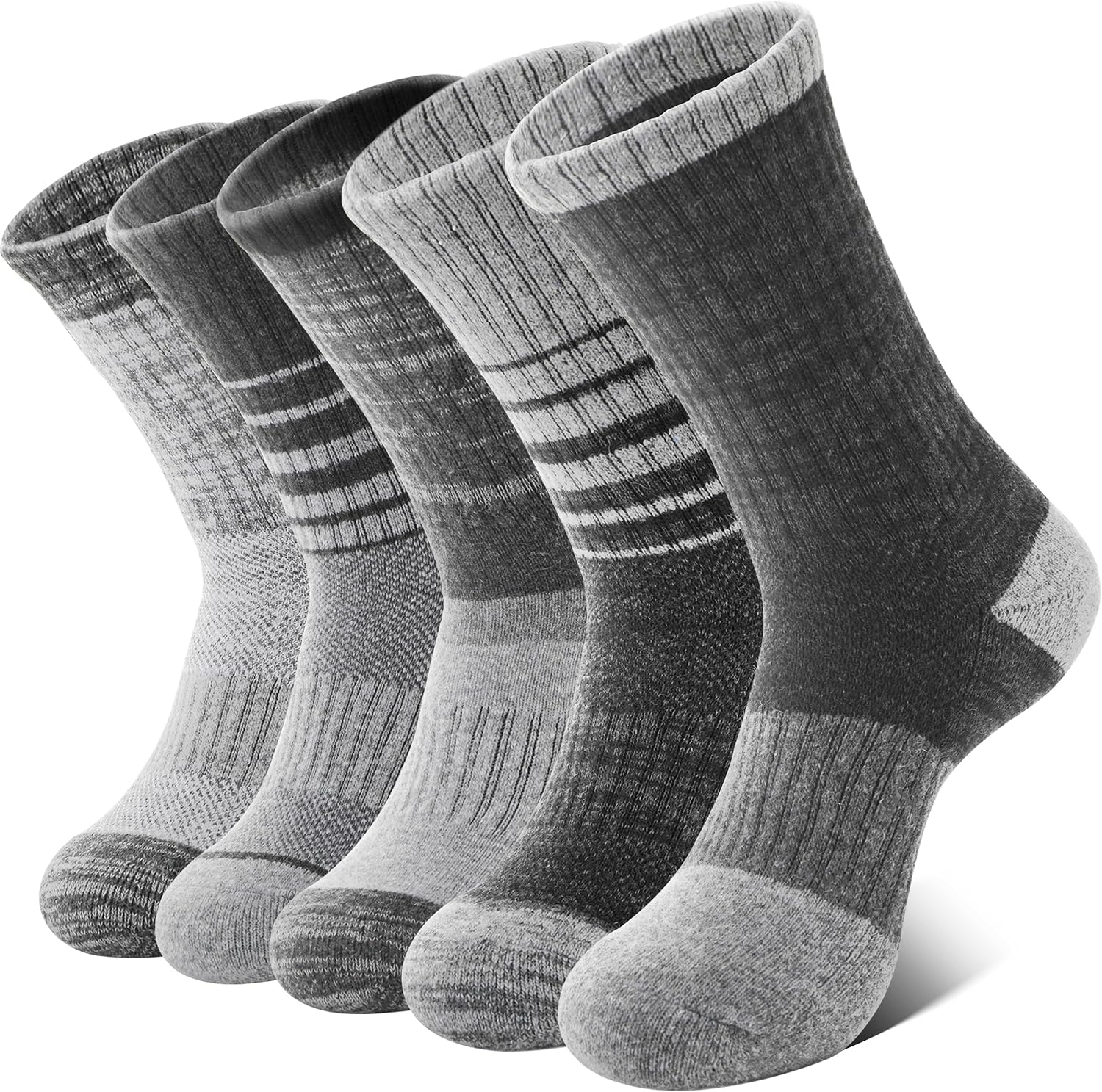 Anlisim Merino Wool Hiking Running Socks for Women, Boot Work Crew Socks