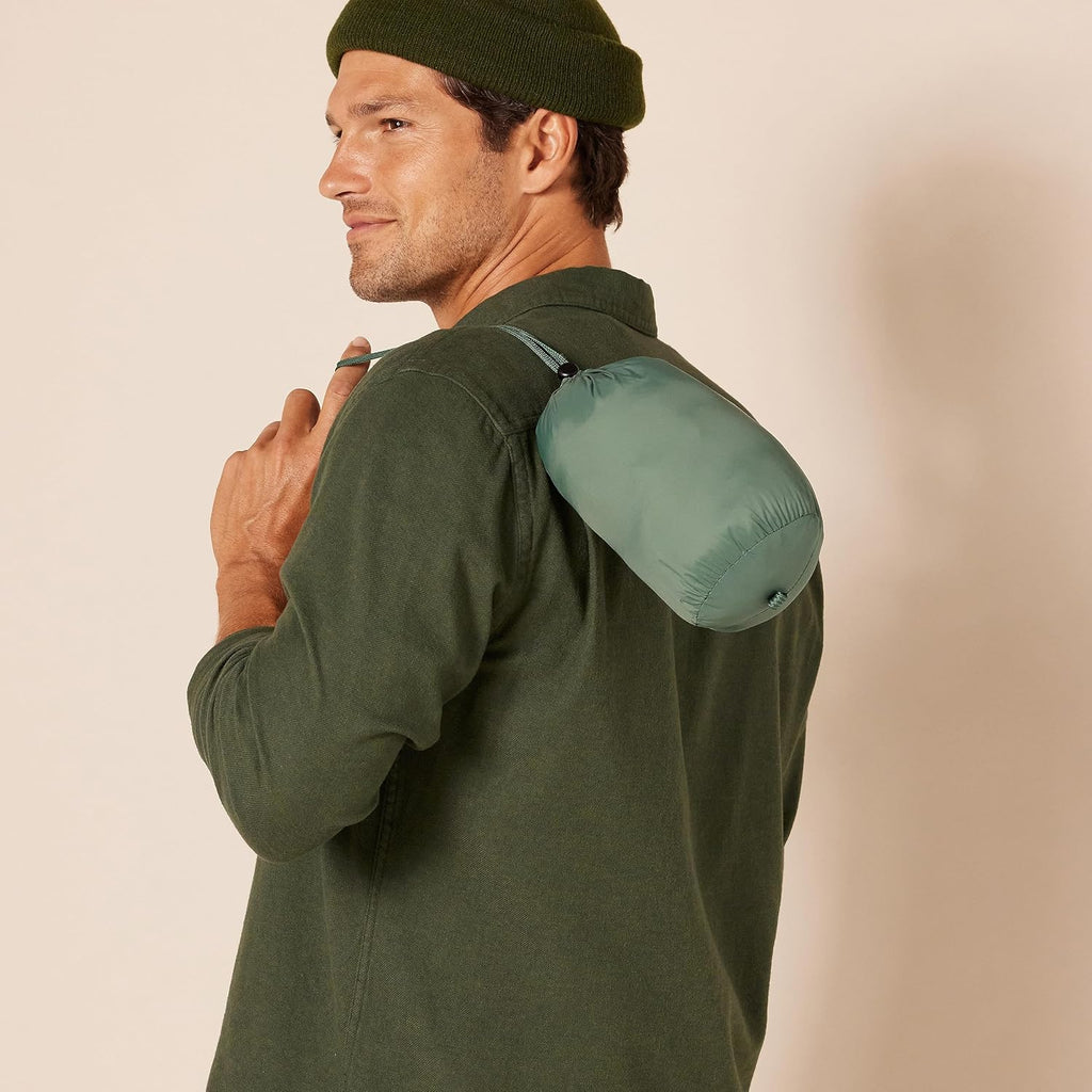 Amazon Essentials Men's Packable Lightweight Water-Resistant Puffer Jacket (Available in Big & Tall)