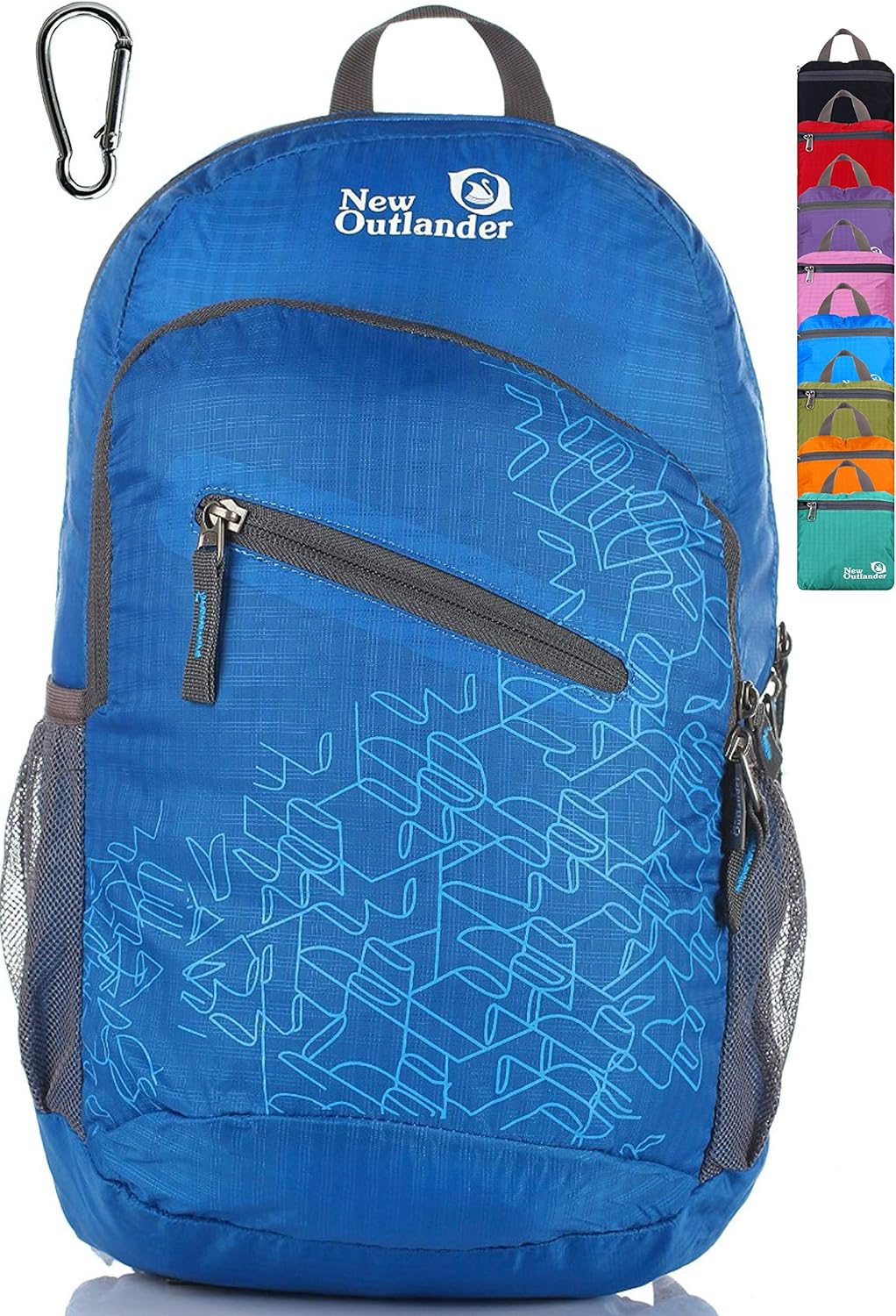 Outlander Packable Handy Lightweight Travel Hiking Backpack Daypack, Grey
