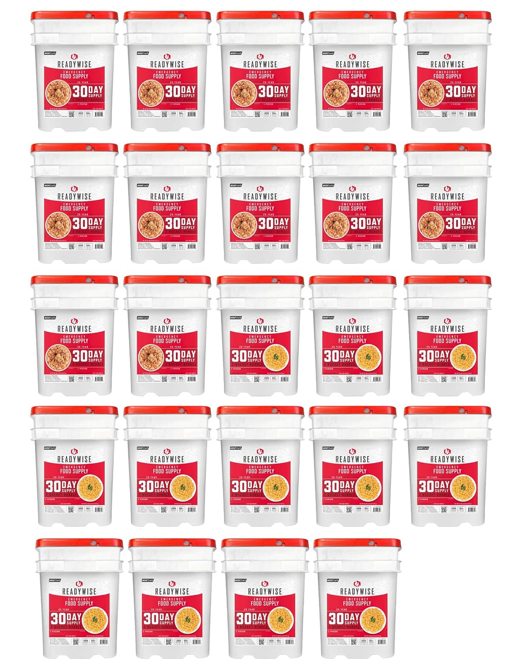 READYWISE Emergency Survival Food Supply Protein Bucket, 296 Servings