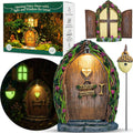 Opening Fairy Door and Window with Light, Fairy Doors for Trees Outdoor, Fairy Door, Fairy House Kit, Fairy Garden Decor, Fairy Doors, Fairy Garden Decor, Fairy Garden Decorations, Garden Fairy