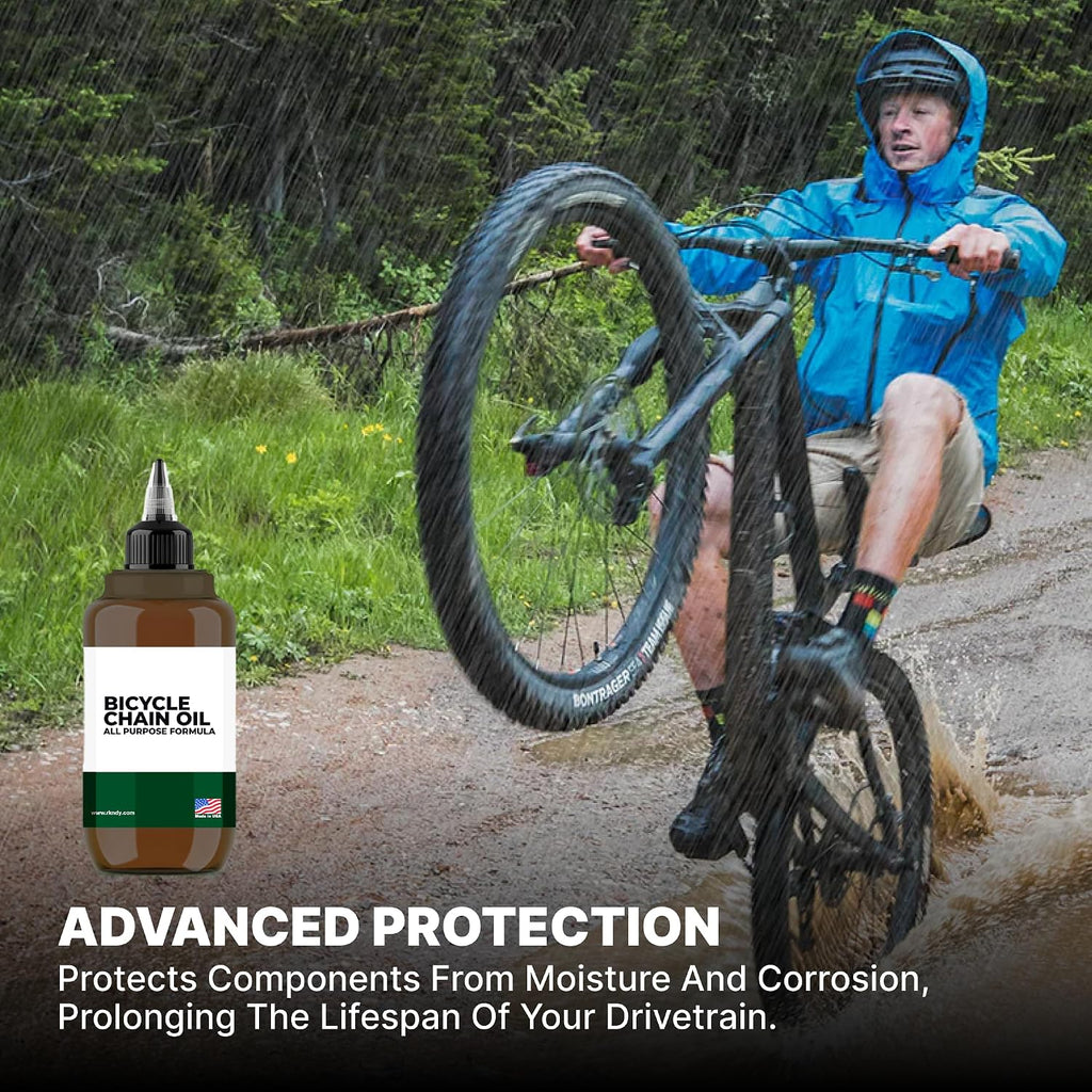 All-Purpose Bicycle Chain Oil, Fully Synthetic, Special Blend Formula for All-Weather Lubrication, Water Resistance, & Top Performance, Ideal for Road, Mountain, & Hybrid Bikes in All Condition