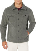 Amazon Essentials Men's Long-Sleeve Polar Fleece Shirt Jacket for Winter, Jackets