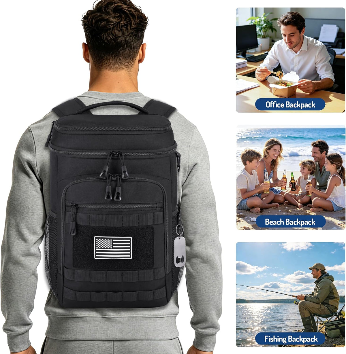HILOMON Cooler Backpack, 20H Cold Retention Insulated Waterproof Leak Proof