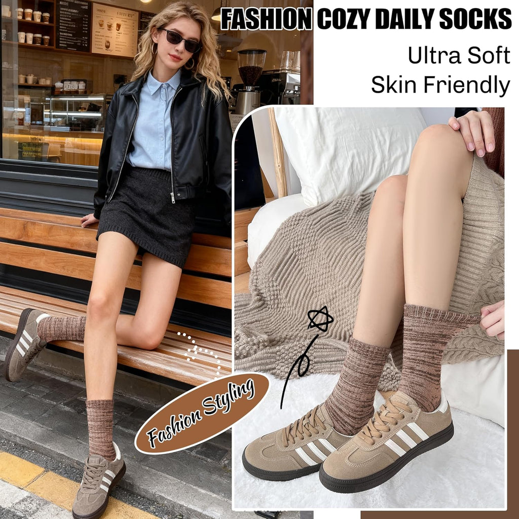 EBMORE Merino Wool Thermal Warm Winter Socks for Women Men