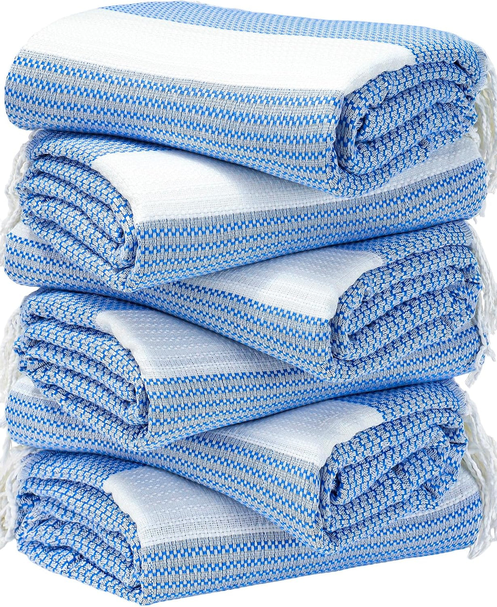6 Packs Oversized Turkish Beach Towels Set Bulk Clearance Sand Free Pool Swim Bathroom Camp Large No Sand Towel Adults Travel Essentials Cruise Must Haves Accessories Vacation Stuff Deep Blue Dot Set