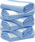 6 Packs Oversized Turkish Beach Towels Set Bulk Clearance Sand Free Pool Swim Bathroom Camp Large No Sand Towel Adults Travel Essentials Cruise Must Haves Accessories Vacation Stuff Deep Blue Dot Set