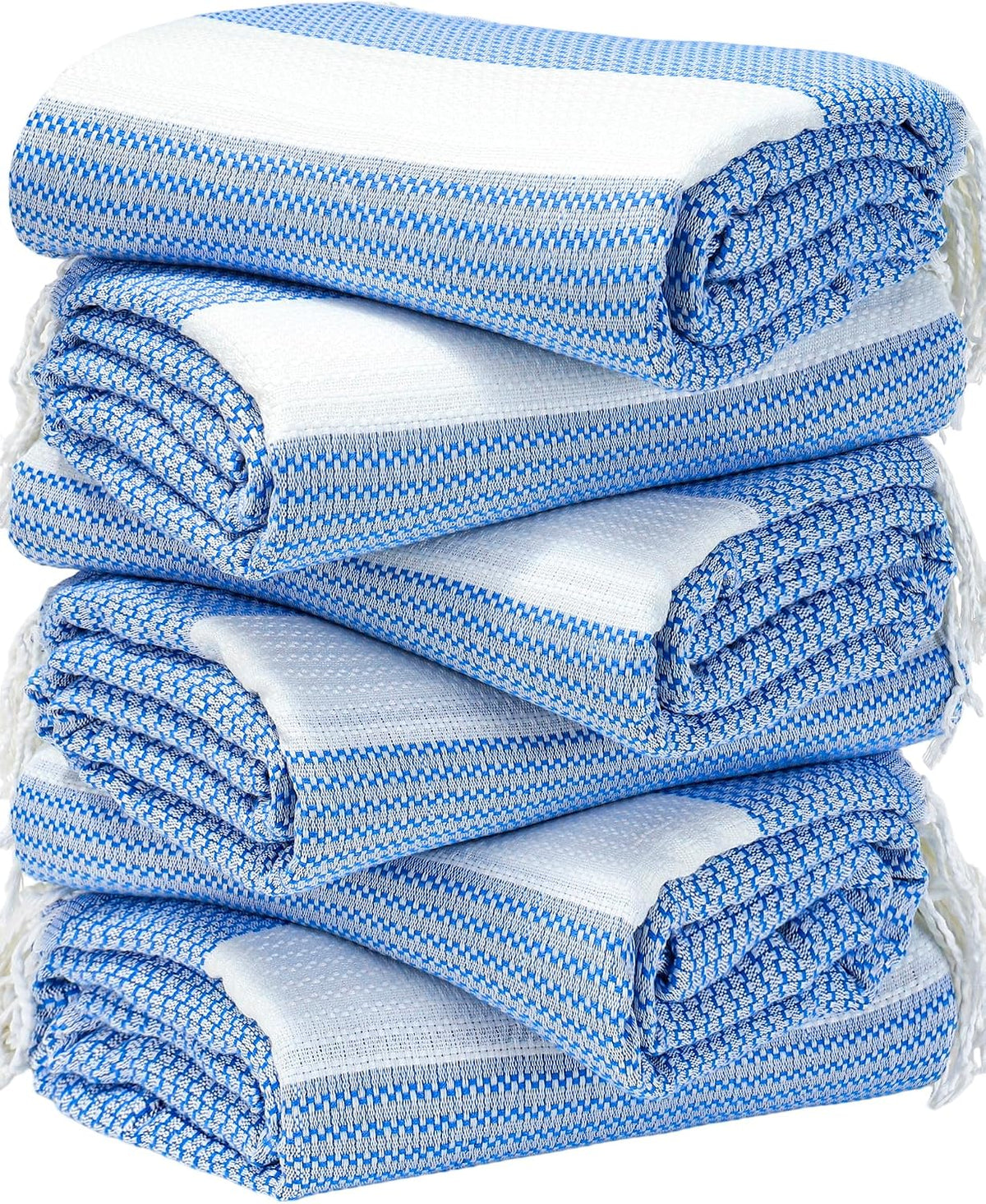 6 Packs Oversized Turkish Beach Towels Set Bulk Clearance Sand Free Pool Swim Bathroom Camp Large No Sand Towel Adults Travel Essentials Cruise Must Haves Accessories Vacation Stuff Deep Blue Dot Set