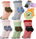 SISOSOCK Non Slip Slipper Socks with Grips for Women Cabin Crew House Socks