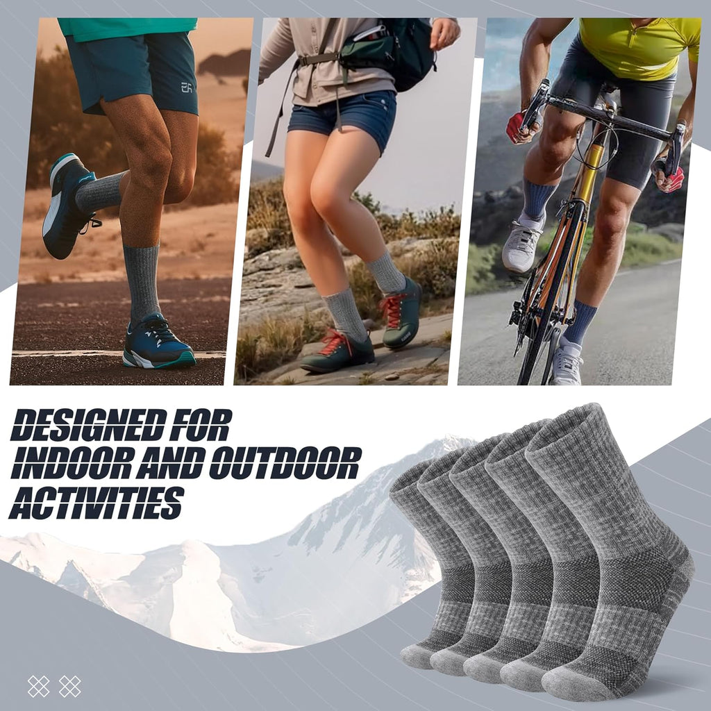ANTSANG Merino Wool Hiking Socks, Maximum Breathability, for Men and Women
