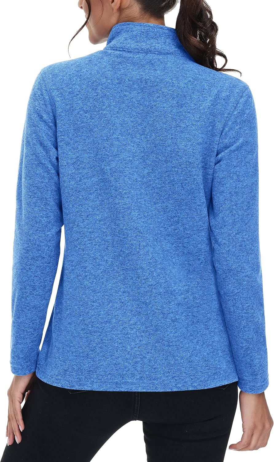MAGCOMSEN Womens Fleece Zip Up Jacket with Pockets Lightweight Soft Coat