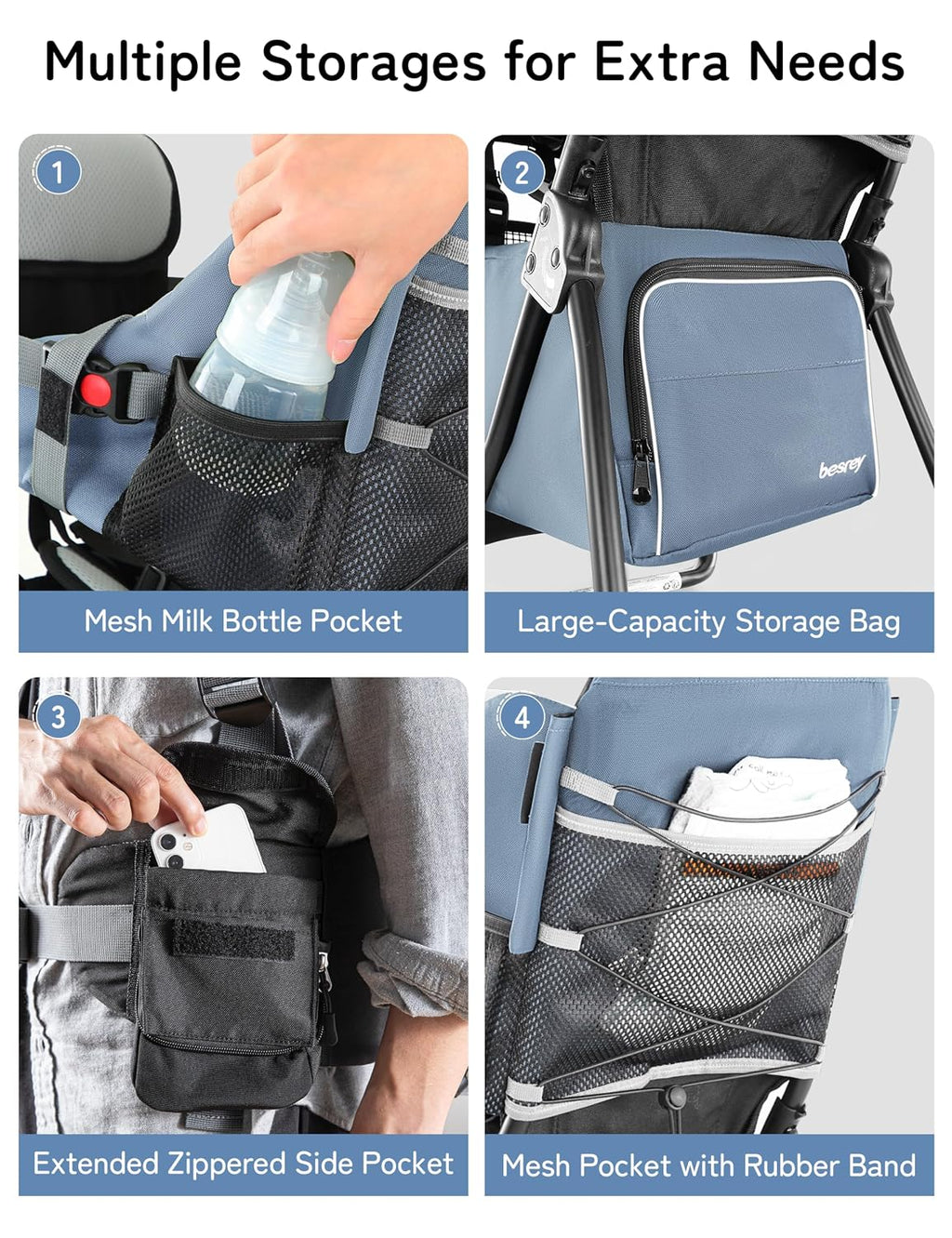 besrey Toddler Hiking Backpack Carrier-Adjustable Padded Shoulder Straps | Baby Backpack Carrier with Large Storage Space, Sunshade and Raincover, Safety 3-Height Seat, Comfortable and Lightweight