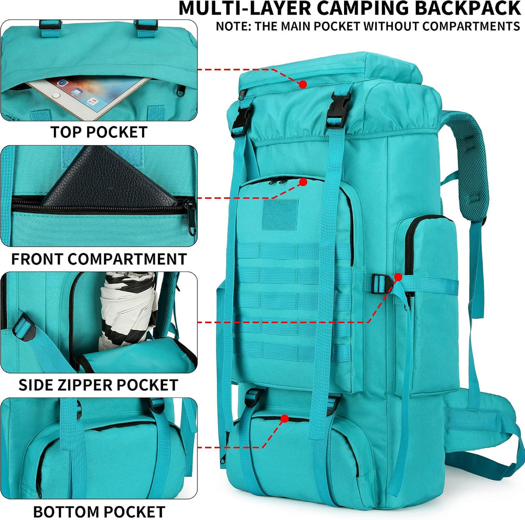 Hiking Backpack for Men 70L/100L Camping Backpack Military Rucksack Molle 3 Days Assault Pack for Climbing