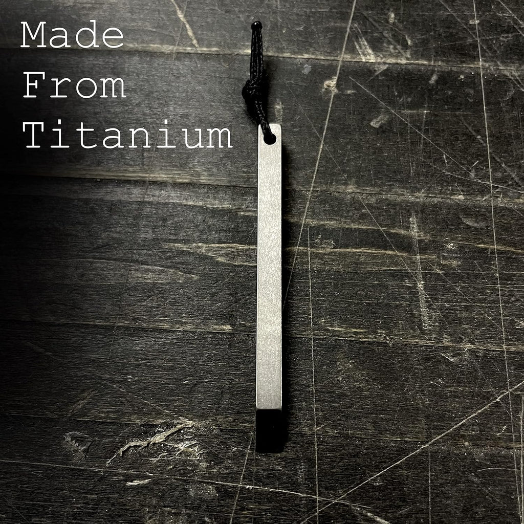 The Mighty Bar Mini- Titanium Keychain Pry Bar, Ultra Minimalist Slim EDC Small Prybar Multitool for your keys, Keyring Pry Tool, Every Day Carry Mini Prybar. Made by Gear Spool