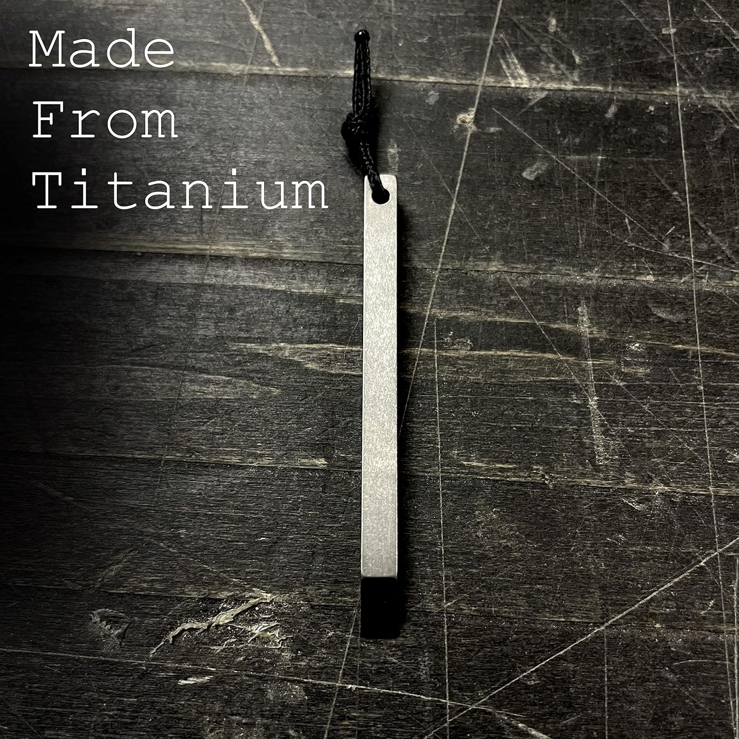 The Mighty Bar Mini- Titanium Keychain Pry Bar, Ultra Minimalist Slim EDC Small Prybar Multitool for your keys, Keyring Pry Tool, Every Day Carry Mini Prybar. Made by Gear Spool