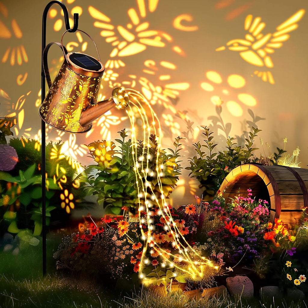 Solar Watering Can Lantern for Outside, Hanging Gift