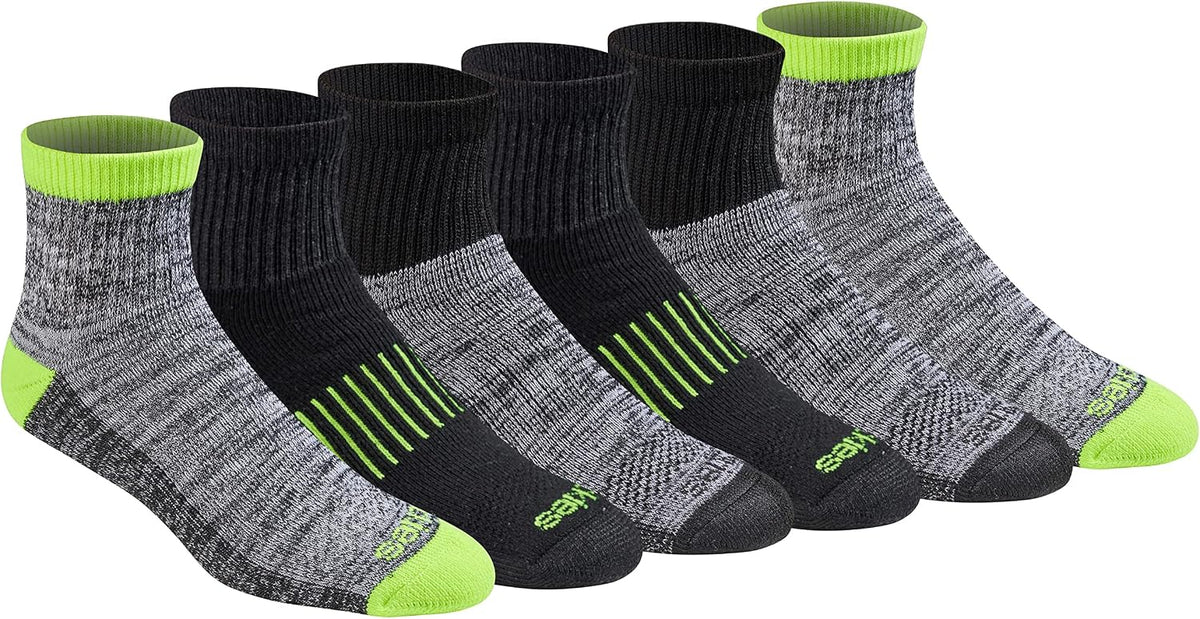 Dickies Men's Dri-Tech Moisture Control Quarter Socks, Available in M-XXL (6, 12, 18 Pairs)
