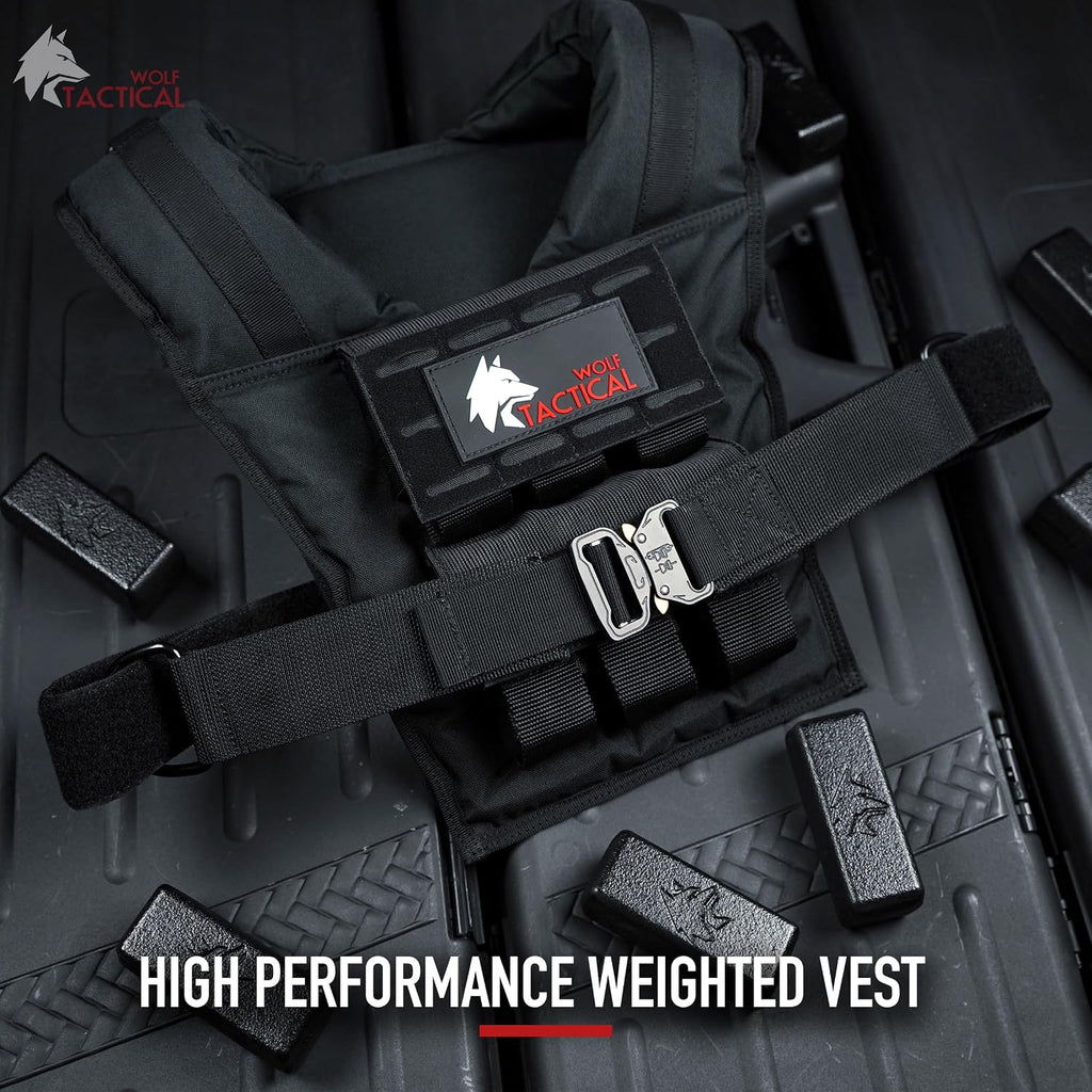 WOLF TACTICAL Weighted Training Vest - Weighted Vest Men Strength Training Weight Vests Workout Vest Weight Vest for Men