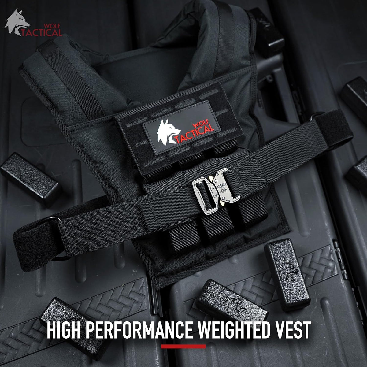 WOLF TACTICAL Weighted Training Vest - Weighted Vest Men Strength Training Weight Vests Workout Vest Weight Vest for Men