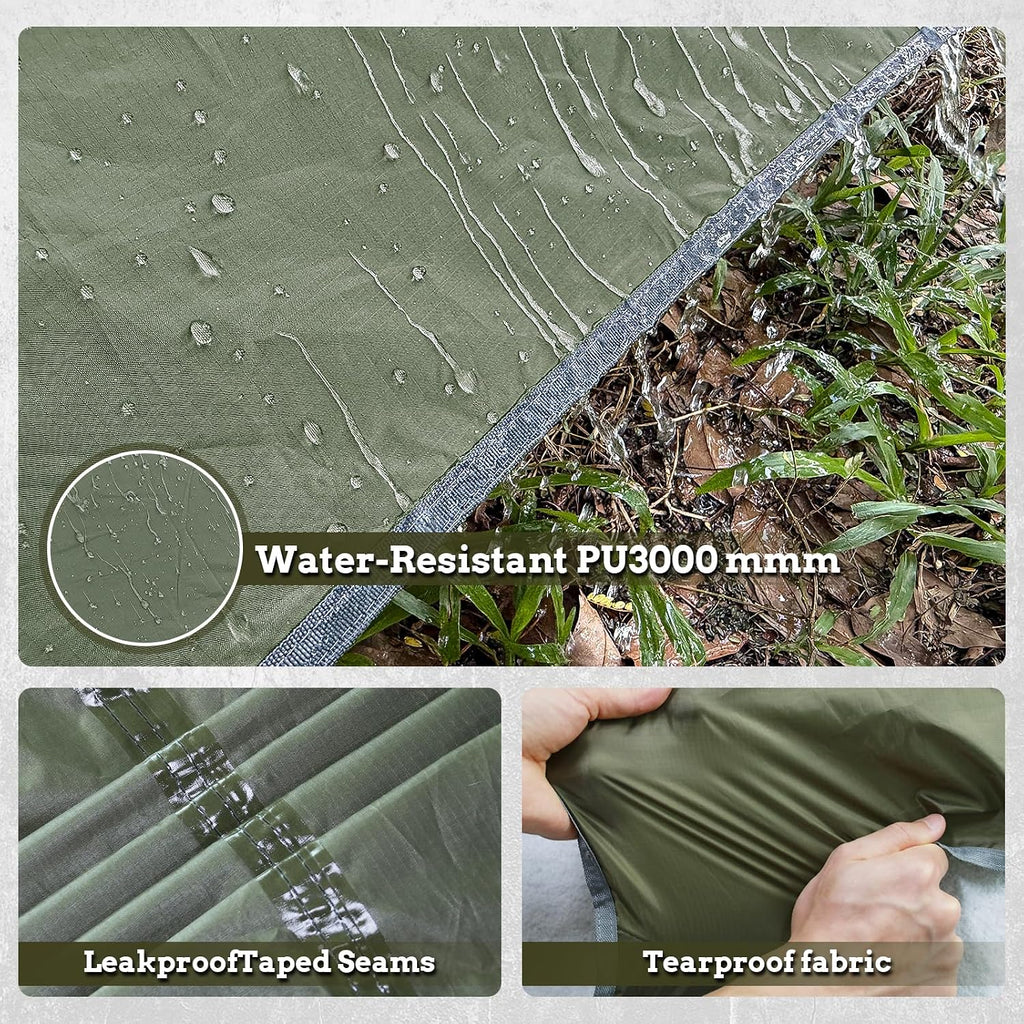 GEERTOP 10 x 12 ft Camping Tarp with Detachable Side Wall