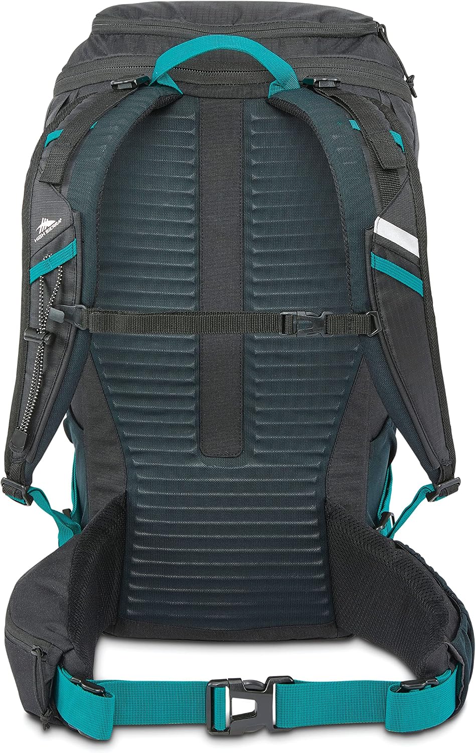 High Sierra Pathway 2.0 Backpack with Hydration Storage Sleeve, for Hiking, Biking, Camping, Traveling, Black, 45L
