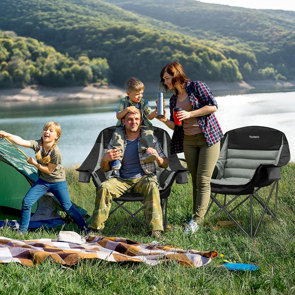 Youtanic Oversized Camping Chair, Portable Folding Camping Chairs