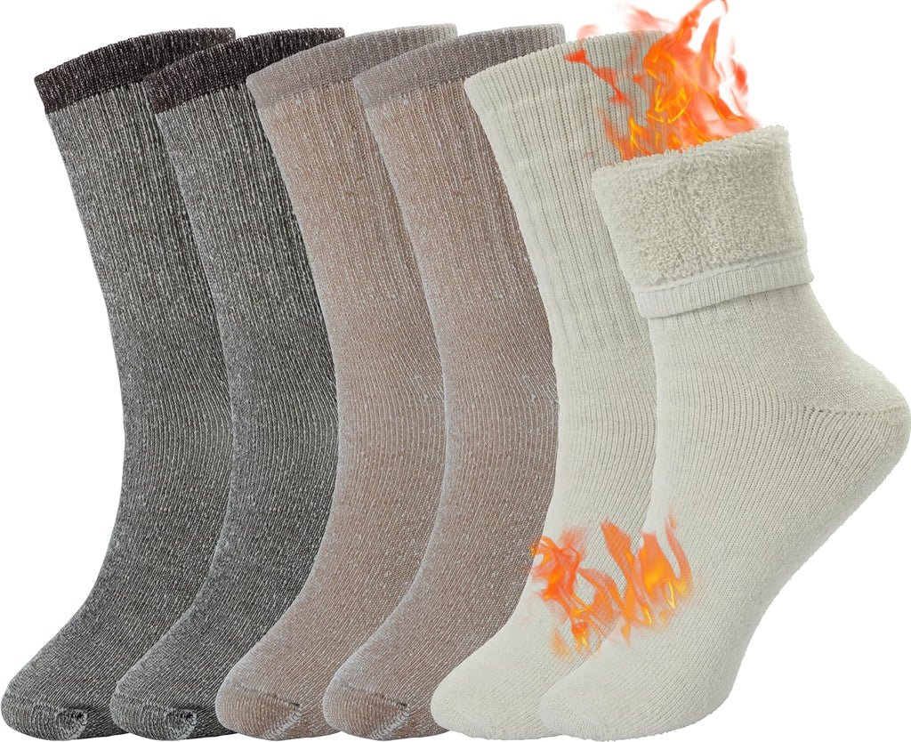 BomKinta Wool Hiking Socks Women Merino Thick Warm Thermal Boot Sock 5-11