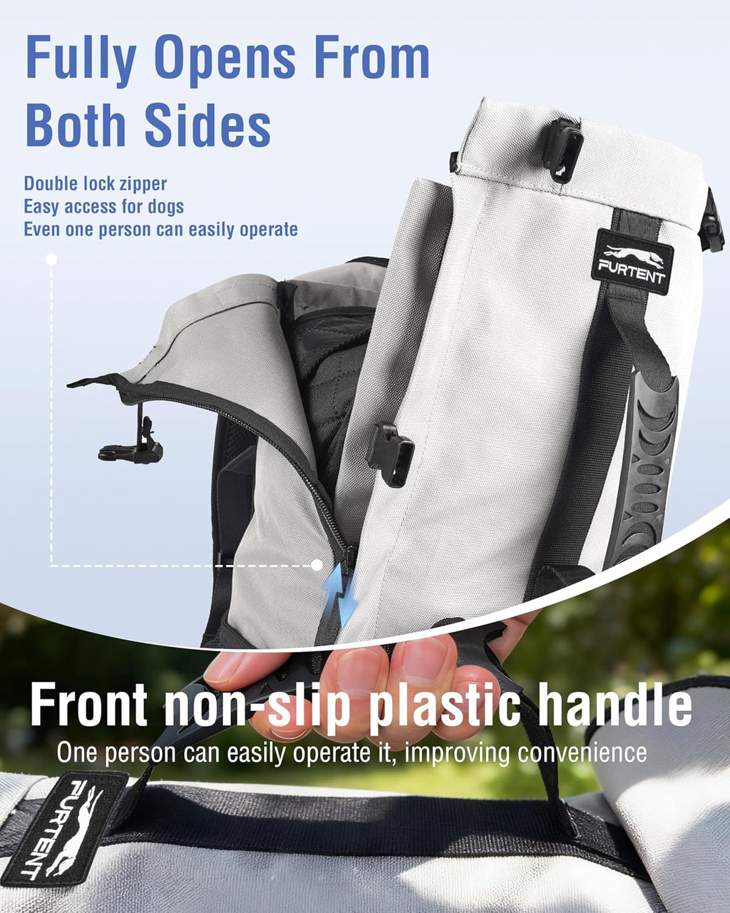 Dog Backpack Carrier for Small and Medium Dogs with Detachable Waist Bag（S）