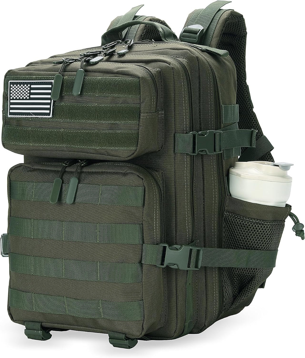 Lovelinks21 25L Military Tactical Backpack Small Assault Pack Molle Daypack for Men and Women for Work Travel Gym Outdoor Hiking Camping (Army Green)
