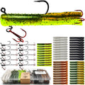 Tube Lures Jig Heads Hooks Tube Baits Worms for Bass Fishing