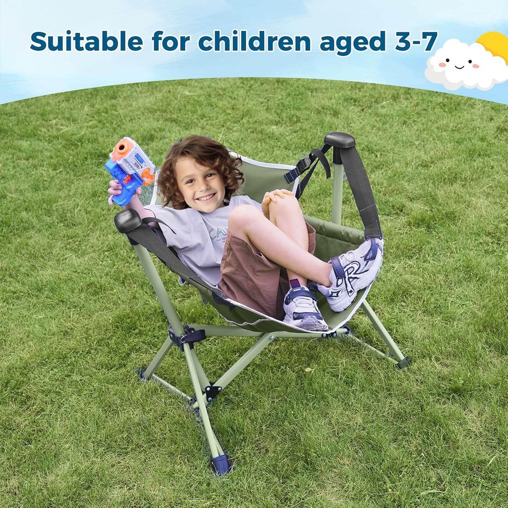 Kids Hammock Chair, Kids Camping Chair, Folding Chair, Green