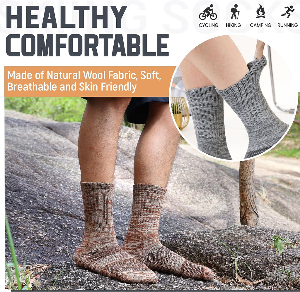 DoSmart Merino Wool Hiking Winter Boot Work Crew Socks for Women Men