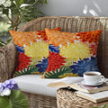 mellicoma Waterproof Outdoor Pillow Covers 18x18 Pack of 2 Vibrant Floral Collage Throw Outdoor Pillows for Garden Funiture Patio Home