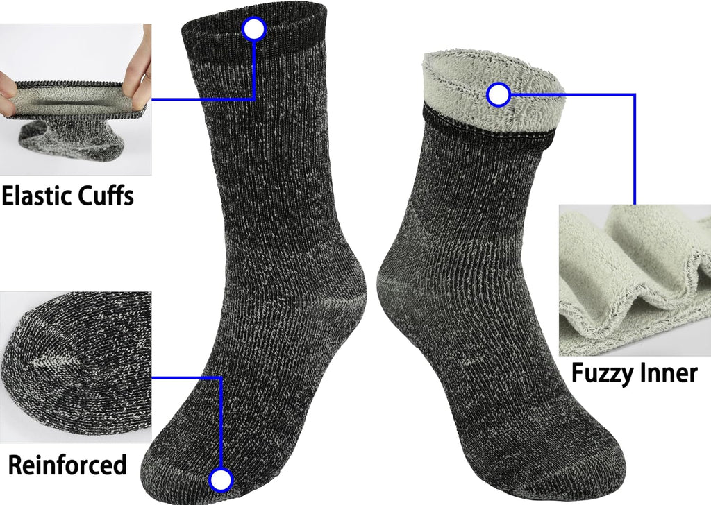 BomKinta Wool Hiking Socks Women Merino Thick Warm Thermal Boot Sock 5-11