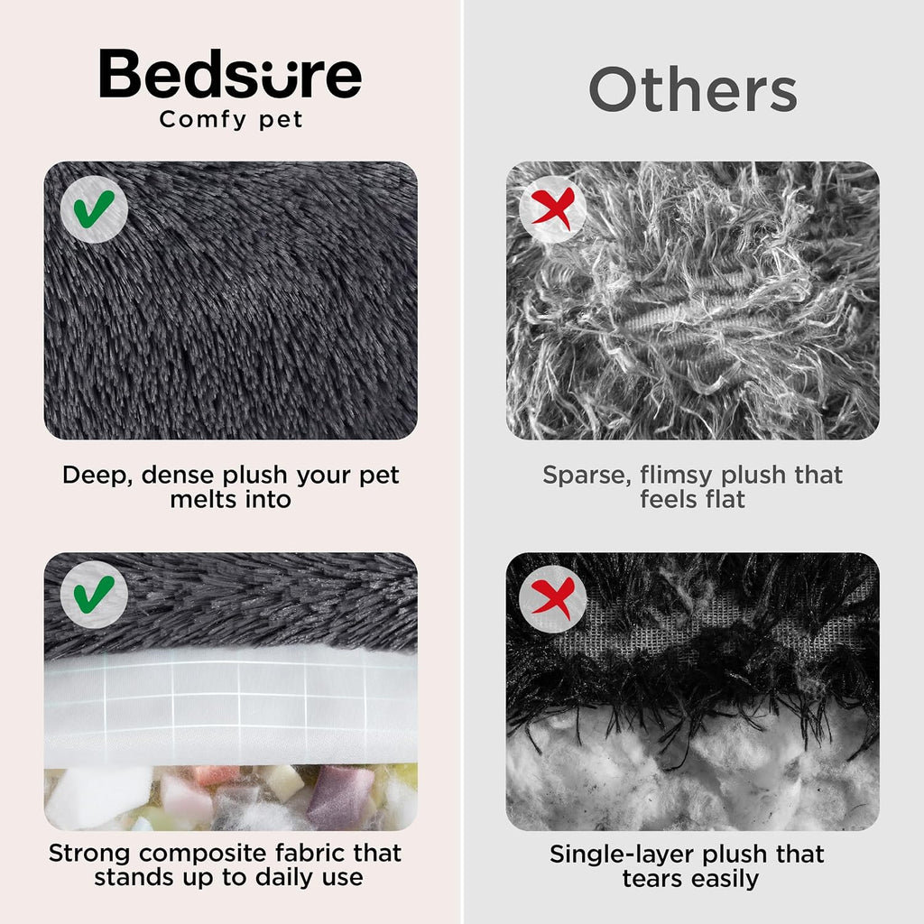 Bedsure SupportMax™ Calming Dog Beds Large Sized Dog Washable Pet Bed,36in