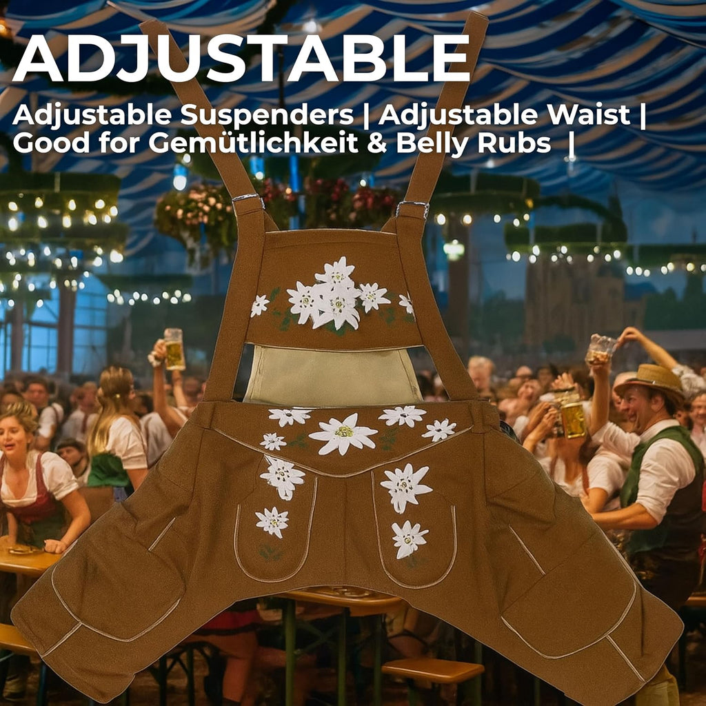 Oktoberfest German Dog Lederhosen, Multiple Sizes (XL)