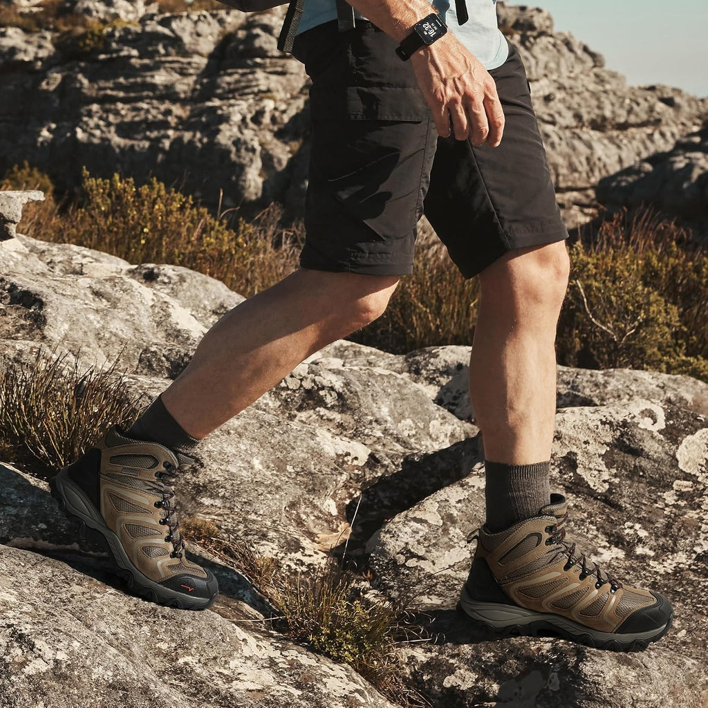 NORTIV 8 Men's Ankle High Waterproof Hiking Boots