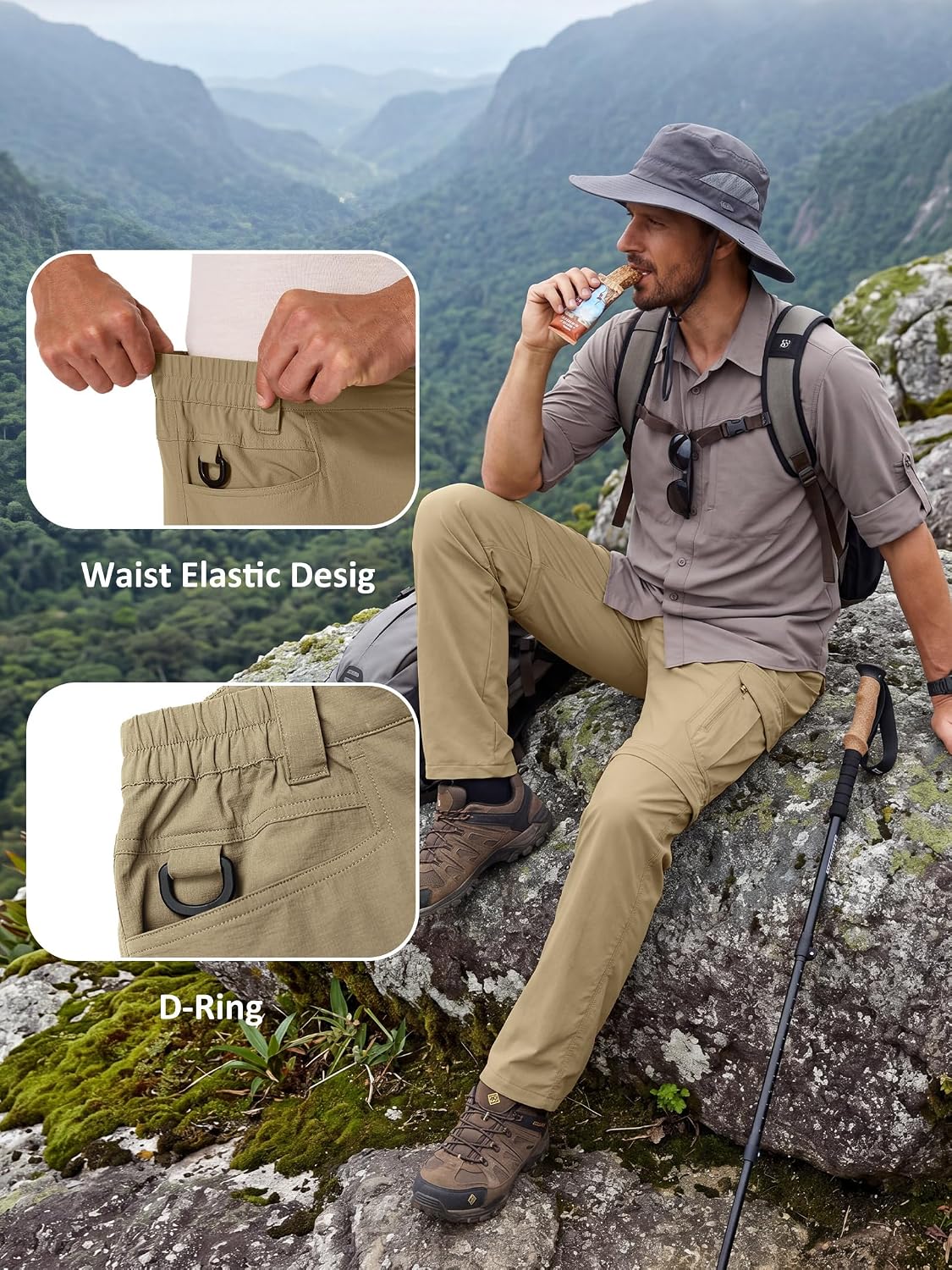 Men’s Safari Lightweight Convertible Hiking Pants