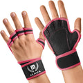 Mava Sports Open Gym Gloves with Integrated Wrist Support – Padded Weight Lifting Gloves for Men & Women – Silicone Grip Fingerless Workout Gloves for Cross Training & Fitness – 1 Pair