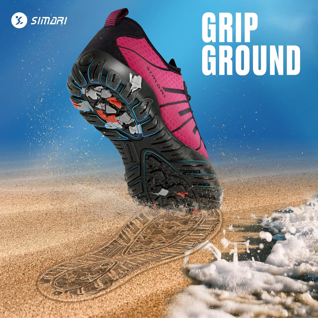 SIMARI Water Shoes for Women Men - Barefoot Quick-Dry Aqua Socks | Lightweight Swim Shoes for Surfing, Swimming, Beach Sports, Kayaking, Diving | Non-Slip Design