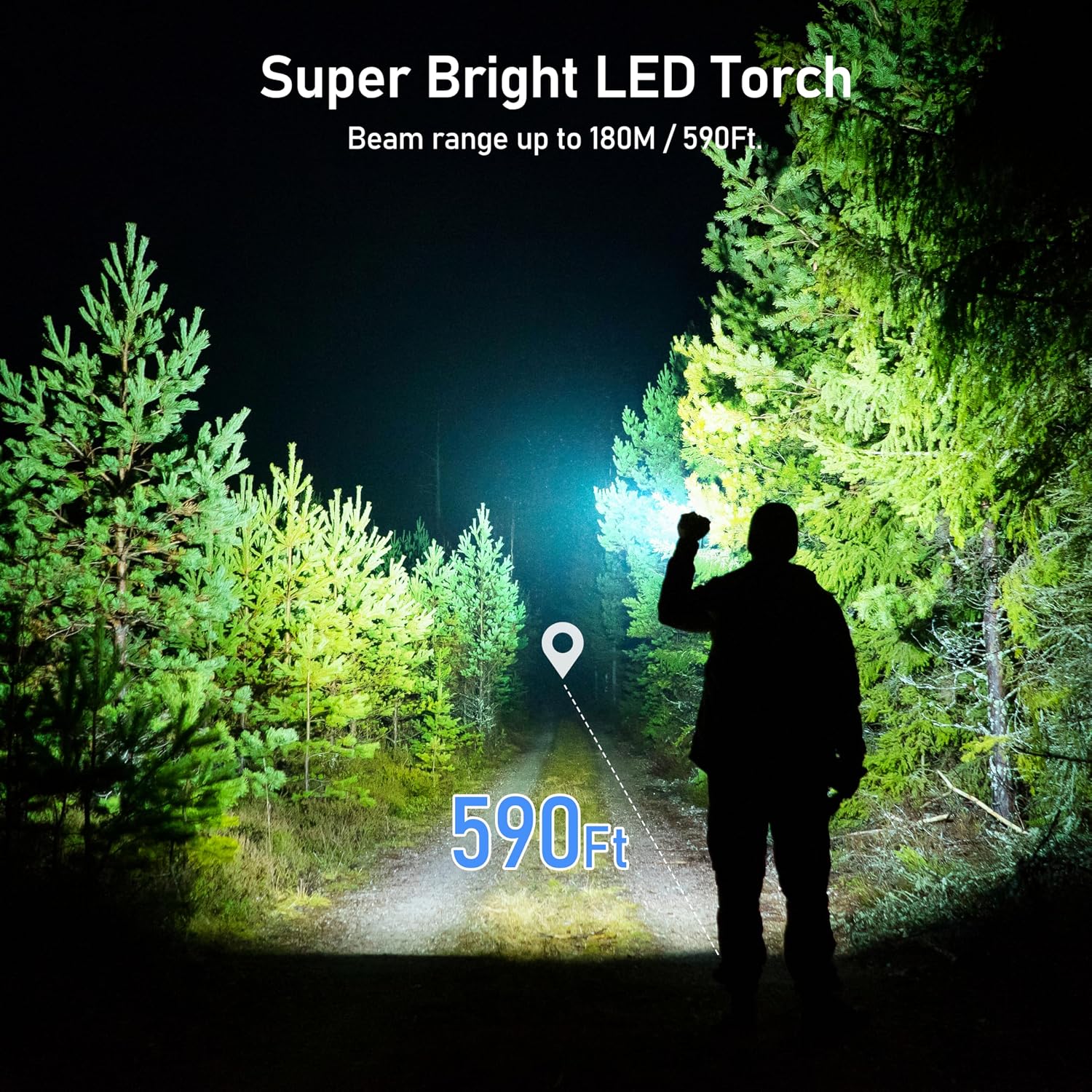 Blukar Rechargeable Flashlight 2 Pack, Super Bright Flashlights
