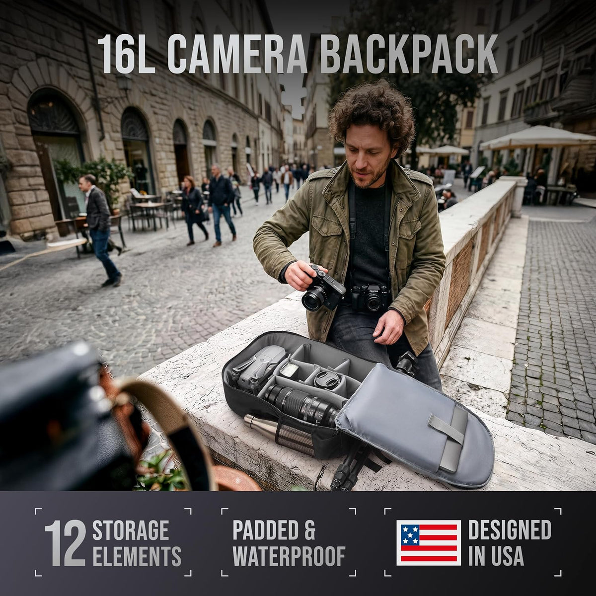 CAMERA BACKPACK (BLACK, 16l)