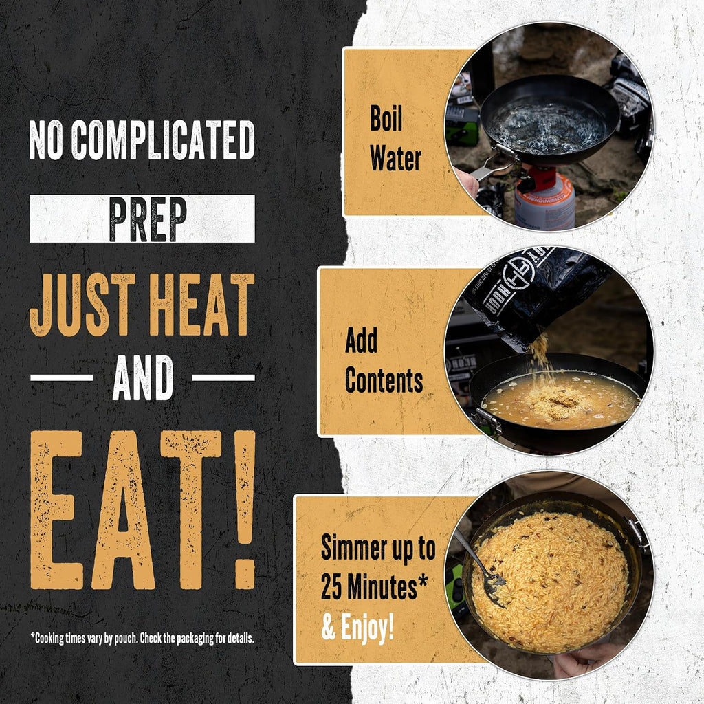 Ready Hour 120 Serving Entree Bucket-Freeze Dried Emergency Food Supply-Survival Meals with Long Shelf Life-Prepper Essentials for Disaster, Camping, Hiking, or Outdoor Use
