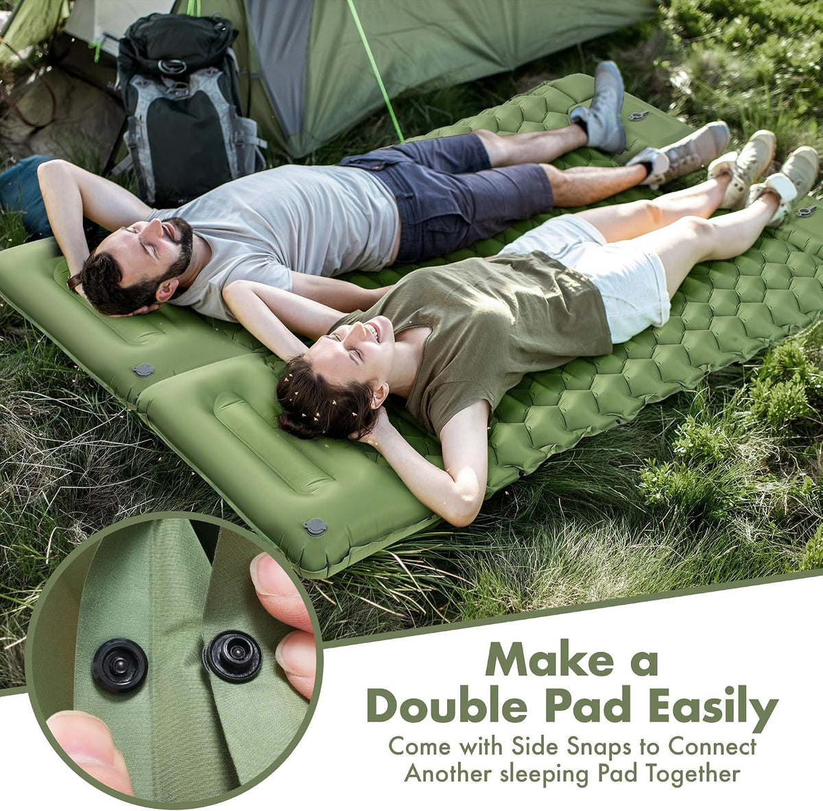 Sleeping Pad for Camping, 4in Ultralight Inflatable Camping Mat