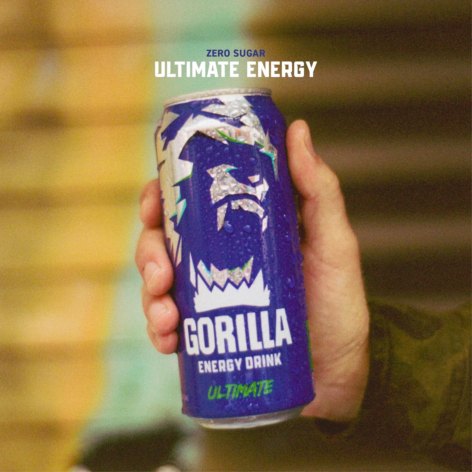Gorilla Energy Drink, Original 0 Sugar, 200mg Plant-Based Caffeine, 12 Pack