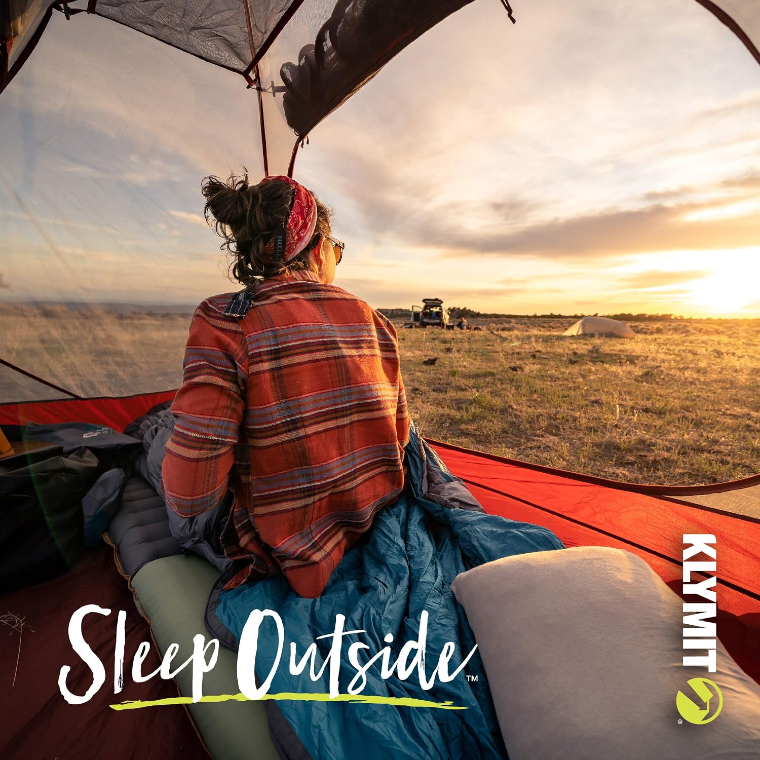 Klymit Klymaloft Lofted Inflatable Sleeping Pad for Camping with Memory Foam, Ultra-Thick Hiking and Backpacking Air Bed, 5 Inch Thick, Regular, Green